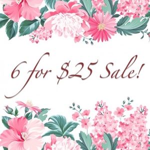 6 items for 25.00 - read below